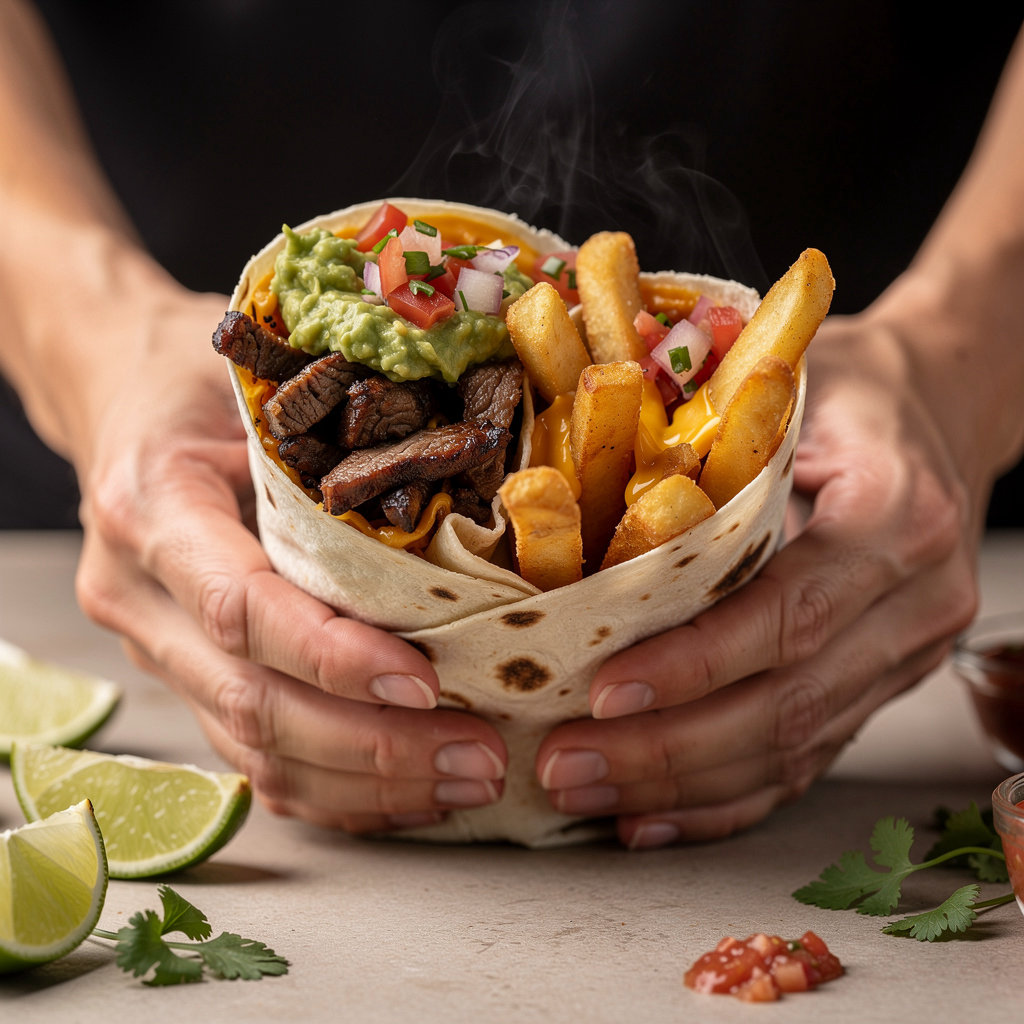 La Perla Cocina Mexicana #3 signature burritos menu - Oaxaca California, King Kong, and California burritos